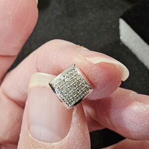 95 - Nobel Mens White Gold 1/4 CTW Diamond Designer Earrings